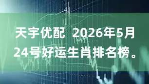 天宇优配  2026年5月24号好运生肖排名榜。